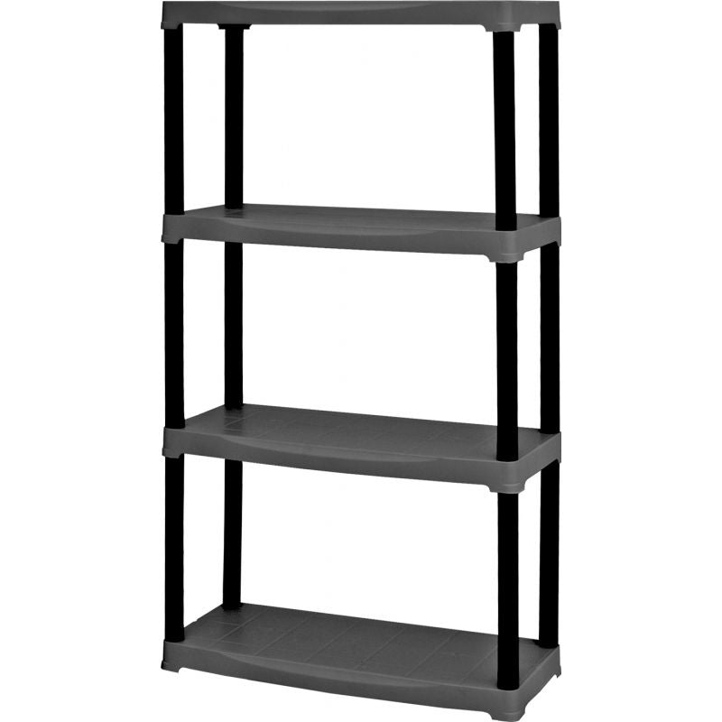 Art Plast Regal, T70/4 – 4 Böden – 70 × 30 × 132 cm – 20 kg/Boden – schwarz – Polypropylen – 1 Stk.