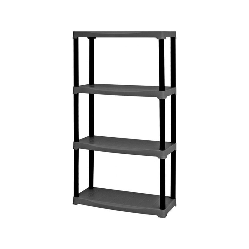 Art Plast Regal, T70/4 – 4 Böden – 70 × 30 × 132 cm – 20 kg/Boden – schwarz – Polypropylen – 1 Stk.