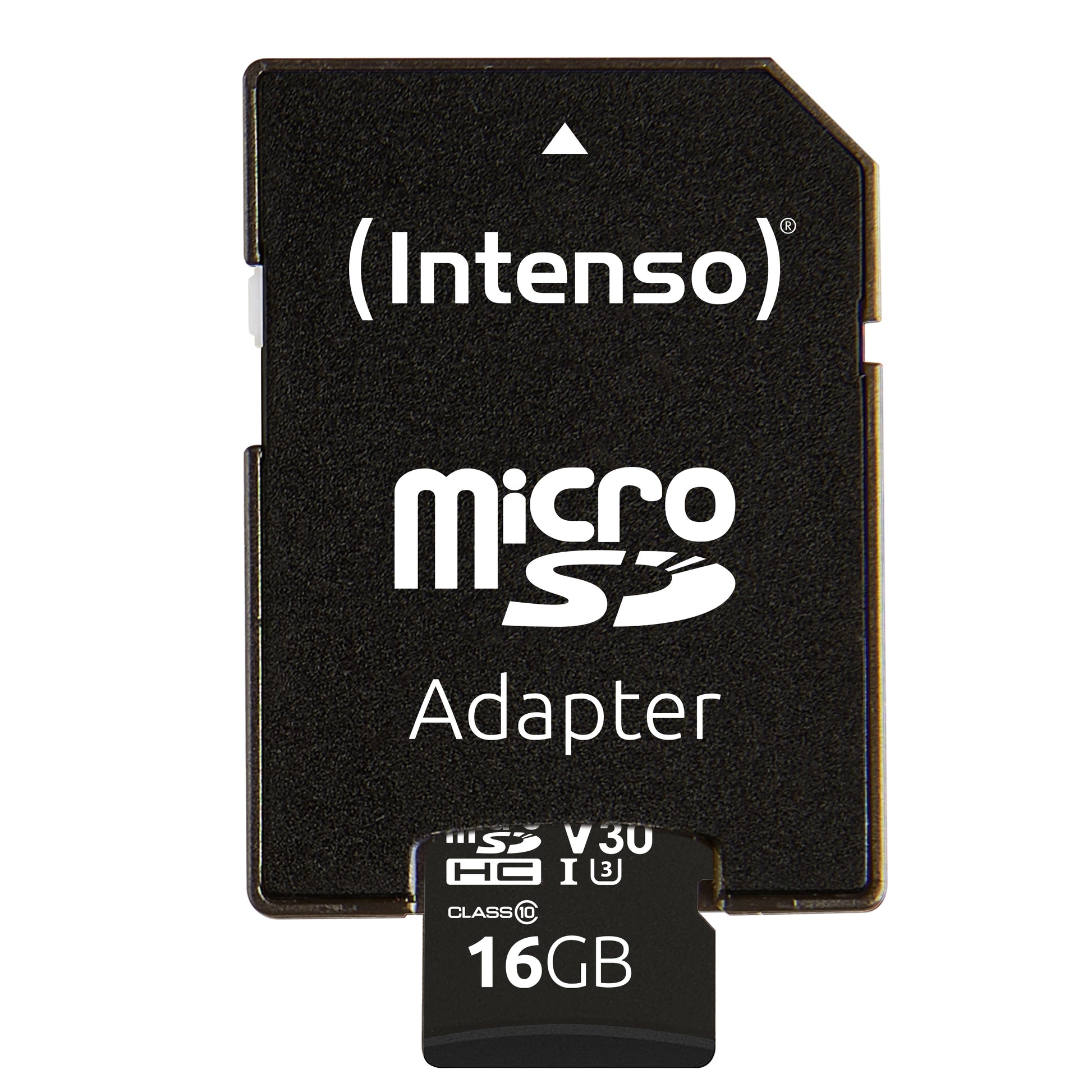 Intenso PRO 3433470 microSDHC 16 GB – UHS-I, Klasse 10, U3, V30, 100/45 MB/s, inkl. SD-Adapter