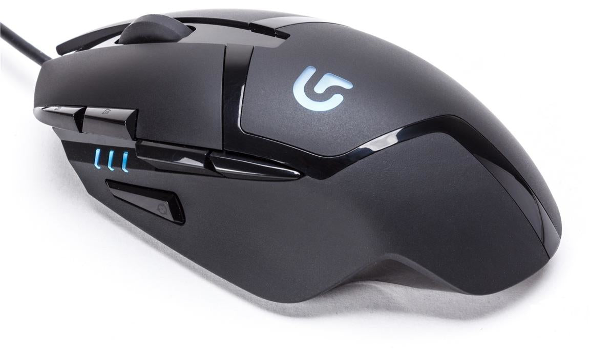 Logitech G G402 Hyperion Fury – Gaming-Maus – Kabelgebunden (USB‑A), 4000 DPI, beidhändig, Schwarz