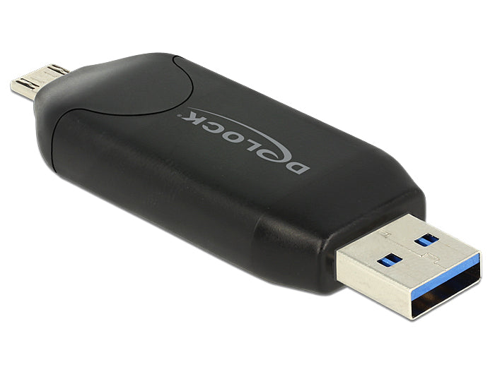 DeLOCK 91734 – Kartenleser (Micro-USB OTG) – für SD/microSD – Schwarz