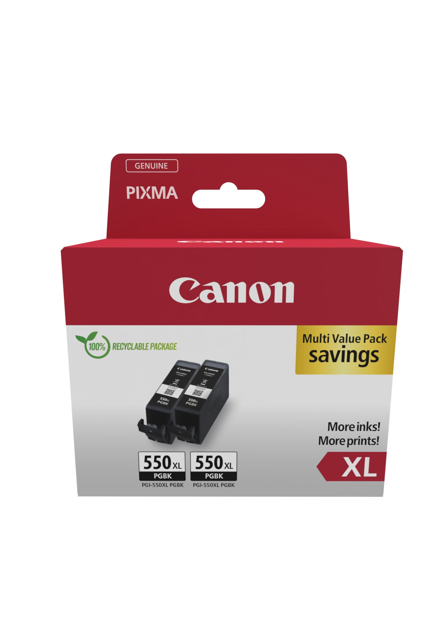 Canon Tintenpatronen-Multipack PGI-550XL, Schwarz, XL, 2er-Pack