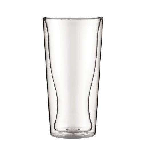 Bodum Trinkglas – 2er Set, 350 ml, Ø 8,2 cm, H 16,2 cm, Borosilikatglas, doppelwandig, spülmaschinenfest