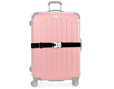 KH Security Koffergurt mit Zahlenschloss und Waage – für Gepäck – Länge 194 cm – Silber/Schwarz