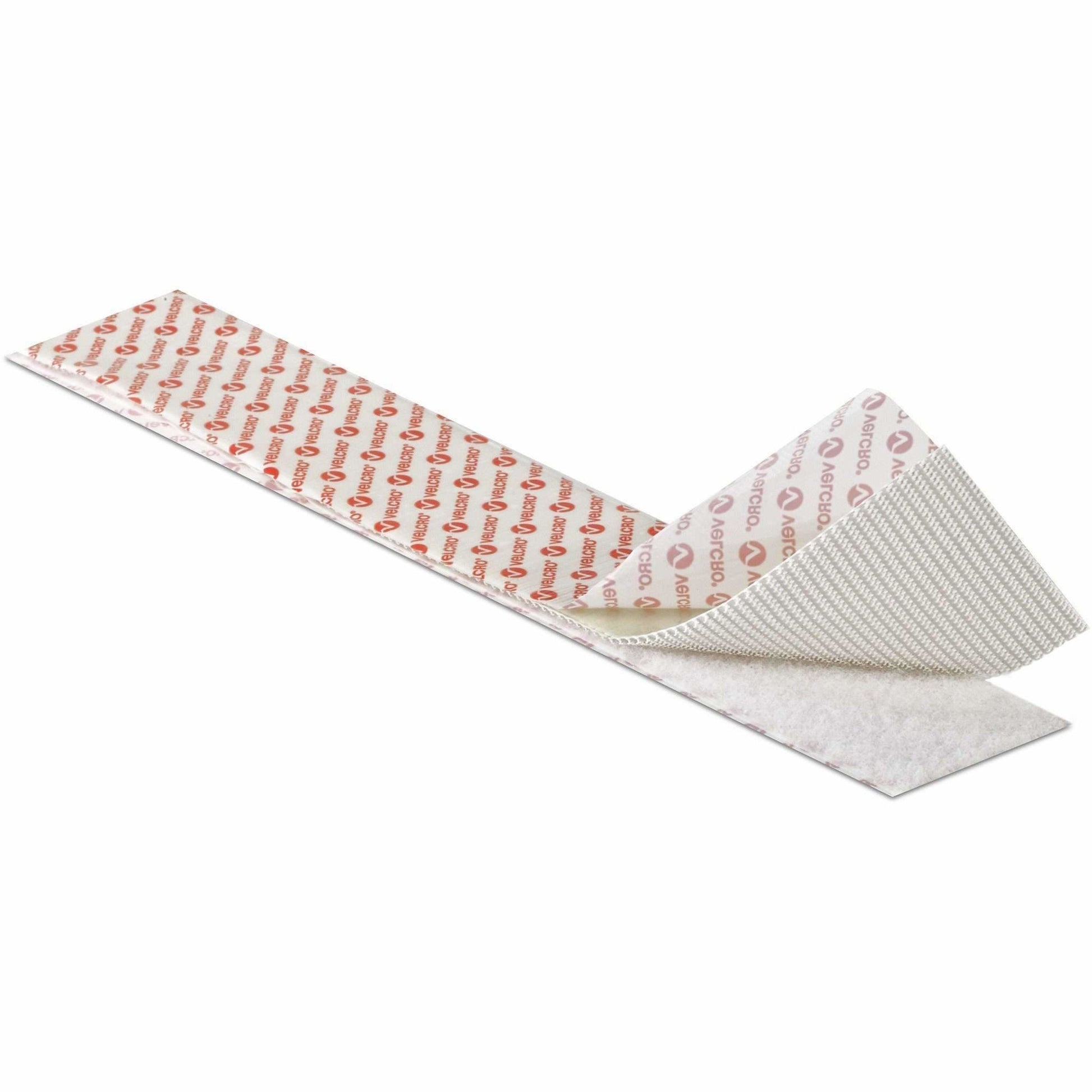 Velcro Klettband extra stark, selbstklebend – 50 mm × 1 m, weiss, 1 Stk.