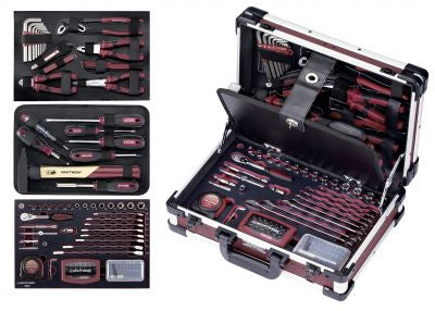 KRAFTWERK Werkzeugkoffer 3944.1, Aluminium, Schwarz, Bestückt, 123-teilig