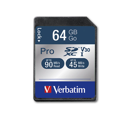 Verbatim SDXC 64 GB – UHS-I, Klasse 10, 90/45 MB/s