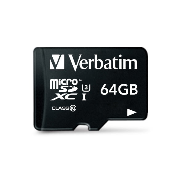 Verbatim microSDXC 64 GB – UHS-I, Klasse 10, U3, 90/45 MB/s, inkl. SD-Adapter