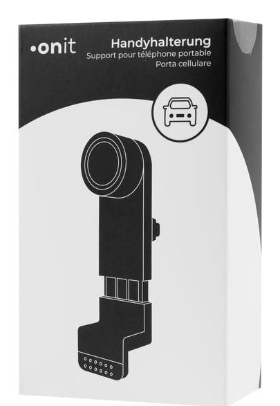 ONIT Fahrzeug-Halterung Basic – Auto-Halterung – drehbar, Lüftungsschlitz, für Smartphones 55–90 mm, Schwarz