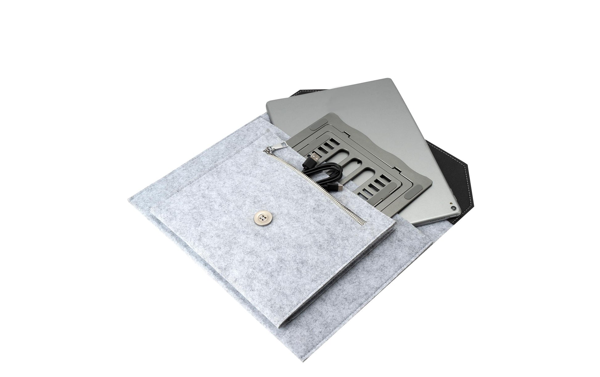 4smarts Notebook-Tasche für Geräte bis 13" – Grau