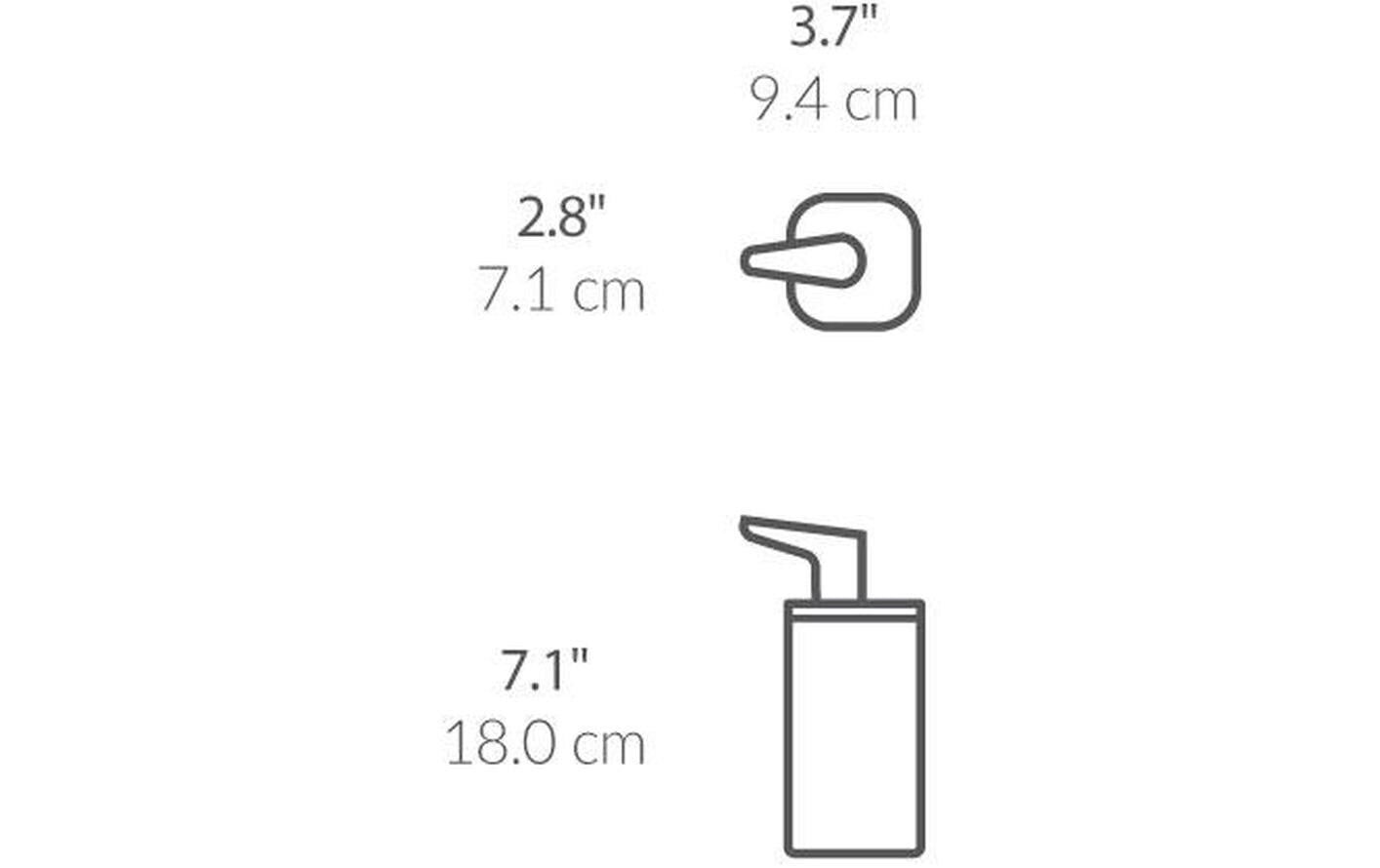 Simplehuman KT1193 Seifenspender – Edelstahl, Weiss, 295 ml