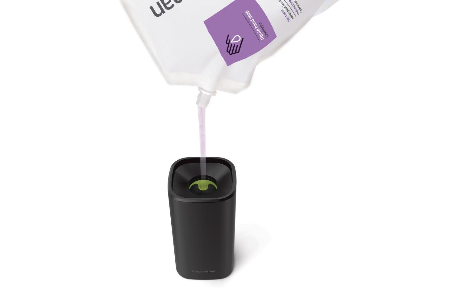 Simplehuman KT1192 Seifenspender – Edelstahl, Schwarz, 295 ml