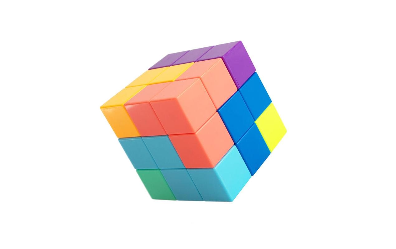 Trendform Magnetpuzzle Würfel MAG CUBE 1 – 7 Teile – 6,0×6,0×6,0 cm – Mehrfarbig