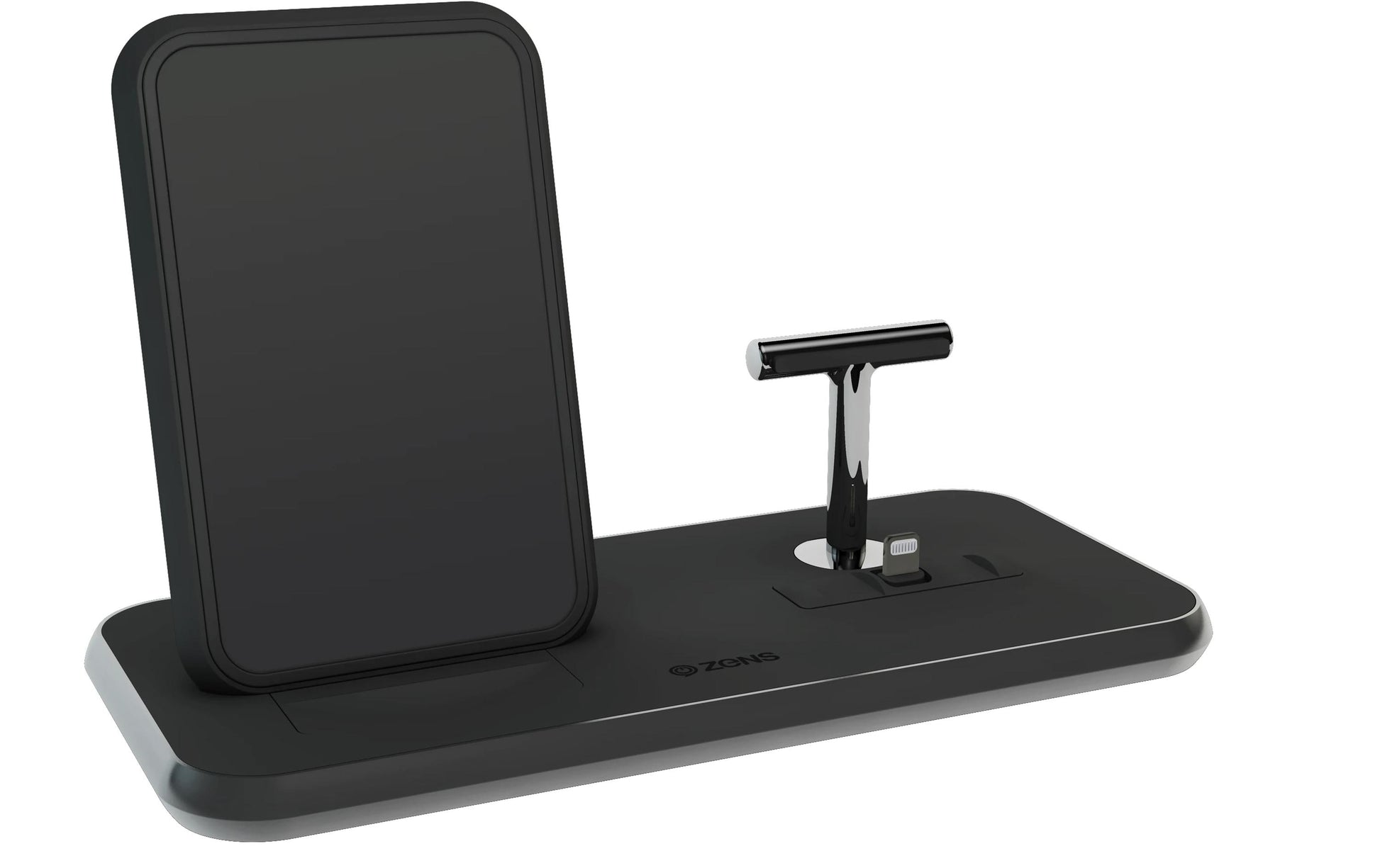ZENS ZEDC06B Kabelloses Ladegerät 20 W – Qi, 2× gleichzeitig – für Smartphones und Kopfhörer – schwarz