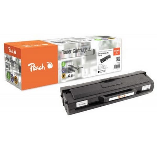 Peach 106A (W1106A XL) Schwarzer Toner – Kompatibel XL – 2'000 Seiten – für HP Laser 107 a/107 r/107 Serie
