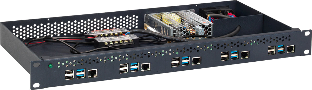 Rackmount.IT RM-PI-T1 – Montagehalterung – für Raspberry Pi 4, 1U, Schwarz