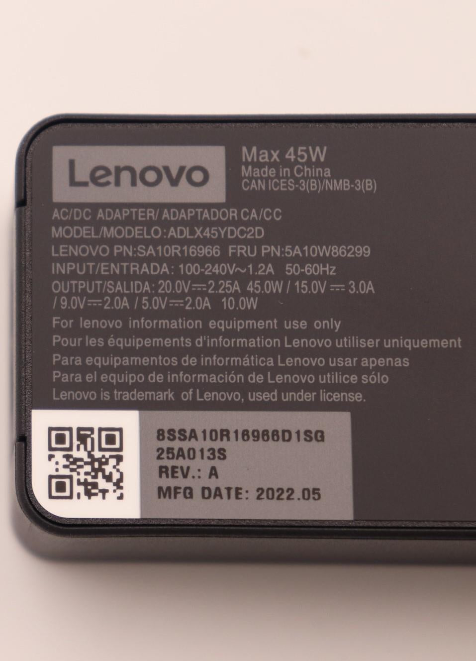 Lenovo 5A10W86299 Netzteil 45 W – für Lenovo Notebooks