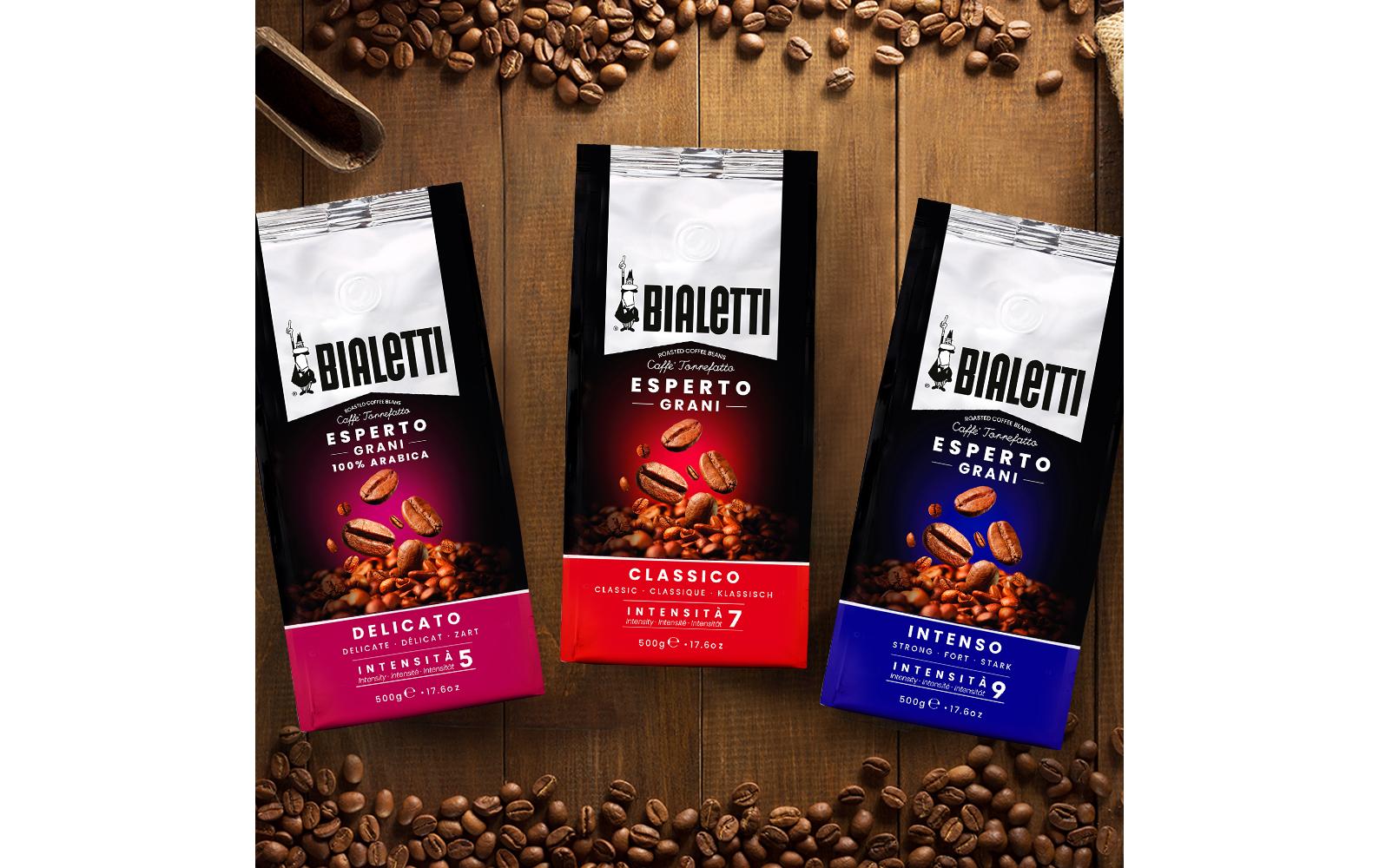 Bialetti Esperto Delicato – Kaffeebohnen – Espresso, Intensität 5, 500 g