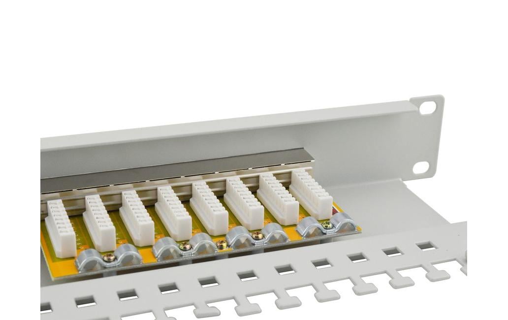 Equip 327316 Patchpanel – 16× RJ‑45, Cat.5e geschirmt, 1U, 19", Grau