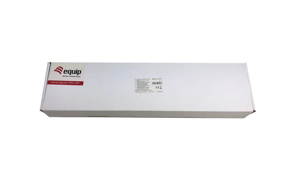 Equip 327316 Patchpanel – 16× RJ‑45, Cat.5e geschirmt, 1U, 19", Grau