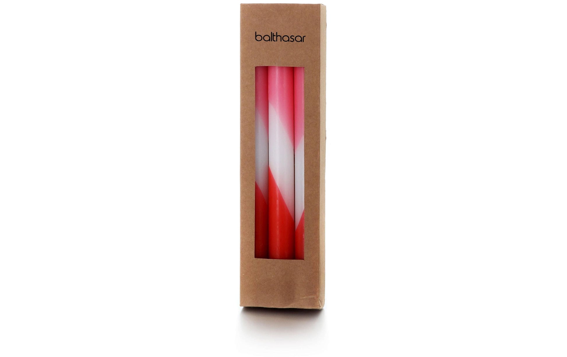 Balthasar Stabkerzen – Ø 2,2 × 24 cm – 3-teilig, Rot