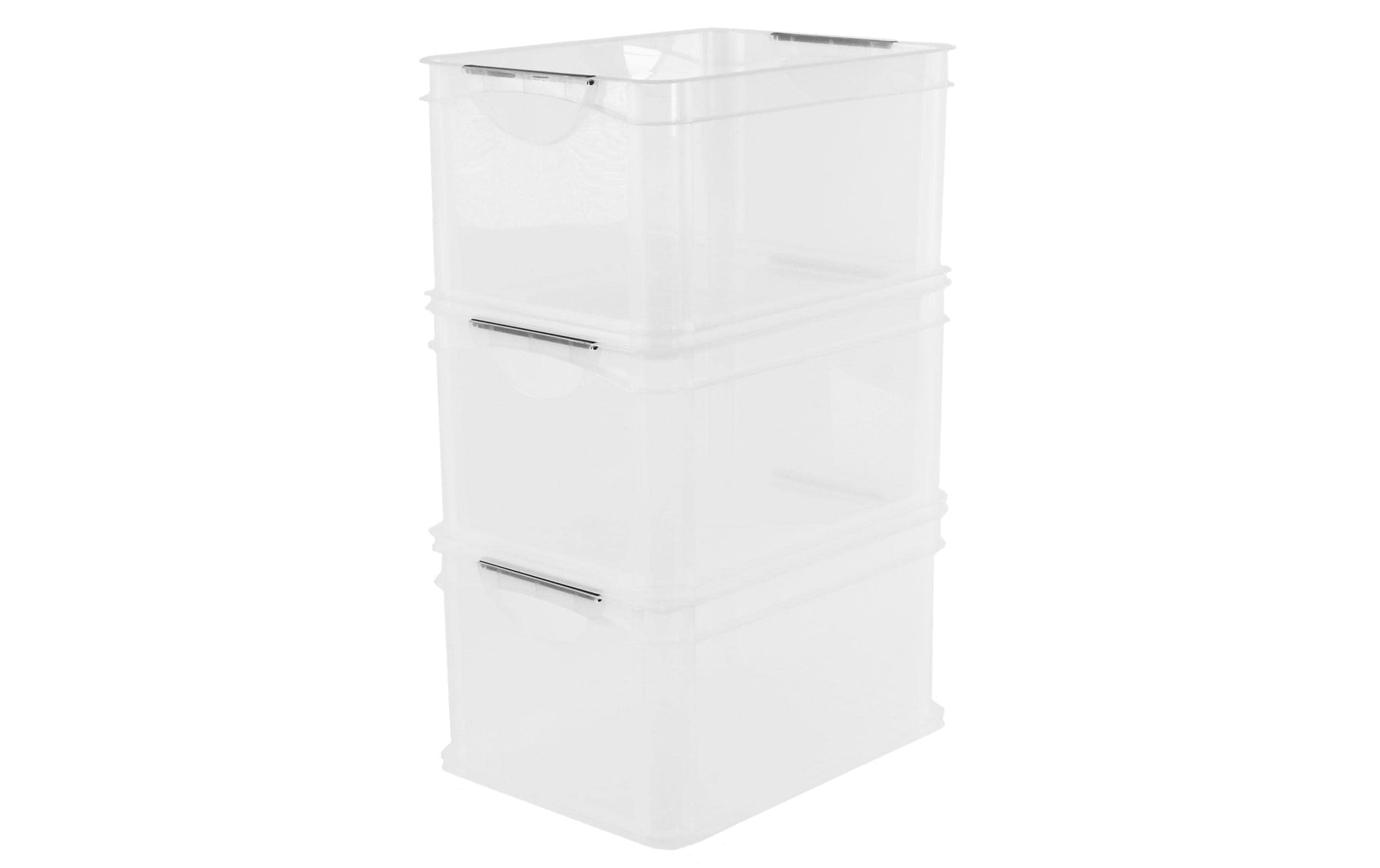 Rotho Ablagebox – A4, 390 × 220 × 290 mm, Polypropylen (PP), transparent, 3er-Pack