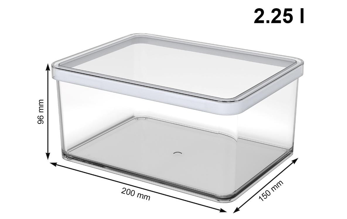 Rotho Vorratsdose Loft – stapelbar, auslaufsicher, spülmaschinenfest – Kunststoff – transparent – 5 Stück