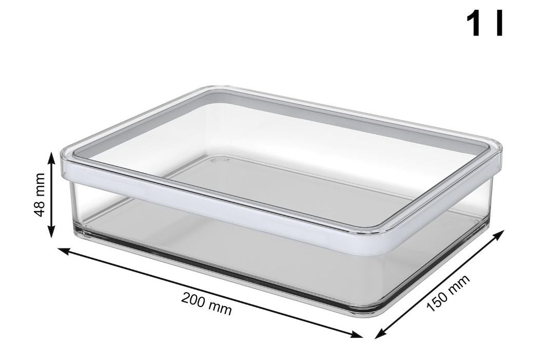 Rotho Vorratsdose Loft – stapelbar, auslaufsicher, spülmaschinenfest – Kunststoff – transparent – 5 Stück