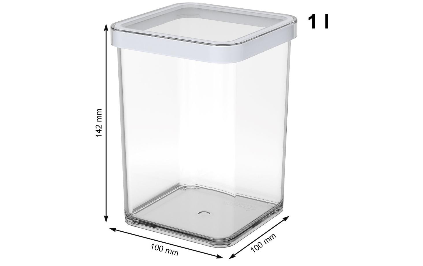 Rotho Vorratsdose Loft – stapelbar, auslaufsicher, spülmaschinenfest – Kunststoff – transparent – 5 Stück