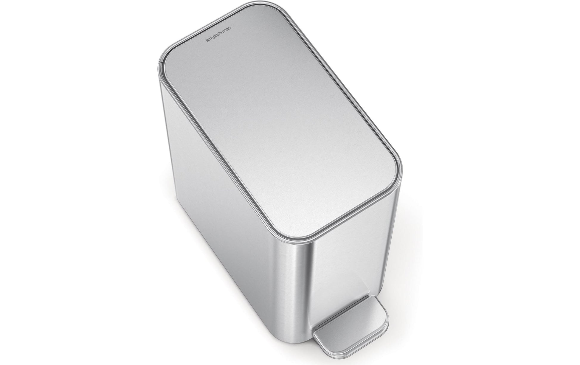 Simplehuman – Papierkorb – 5 l, mit Deckel – Edelstahl