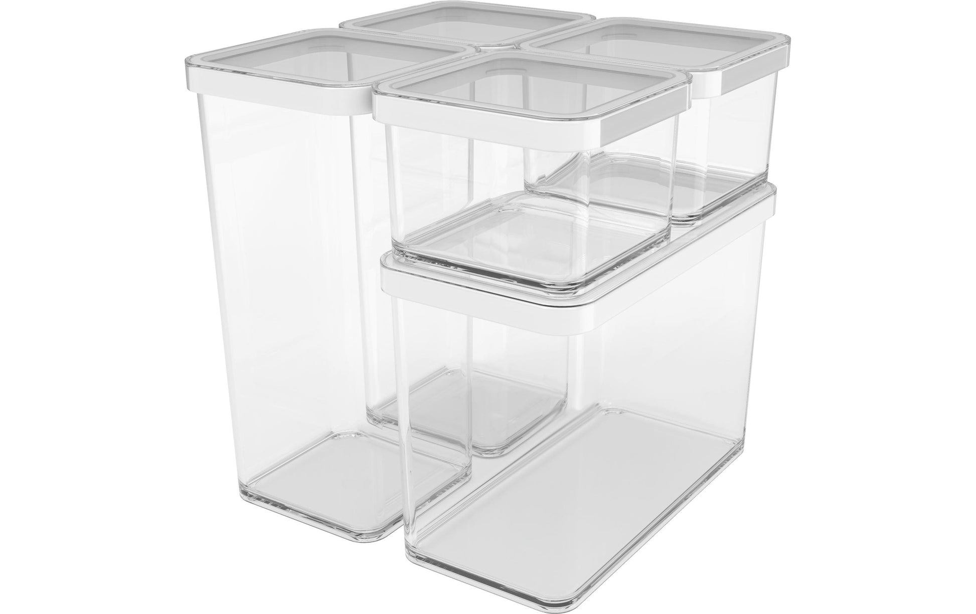 Rotho Vorratsdose 6,1 l, Kunststoff (SAN), Transparent/Weiss