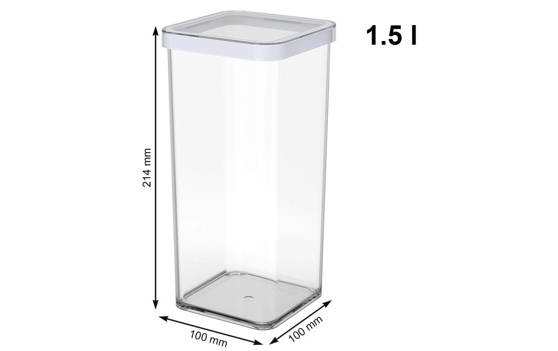 Rotho Vorratsdose 6,1 l, Kunststoff (SAN), Transparent/Weiss
