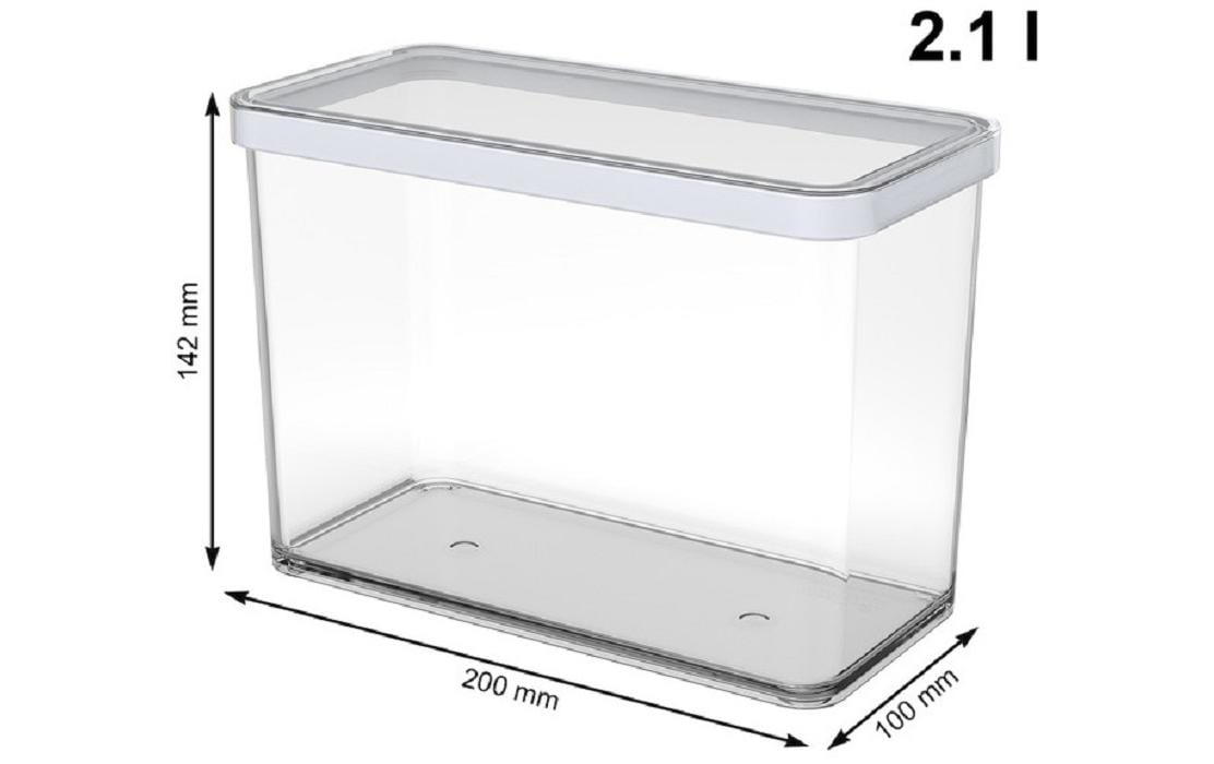 Rotho Vorratsdose 6,1 l, Kunststoff (SAN), Transparent/Weiss