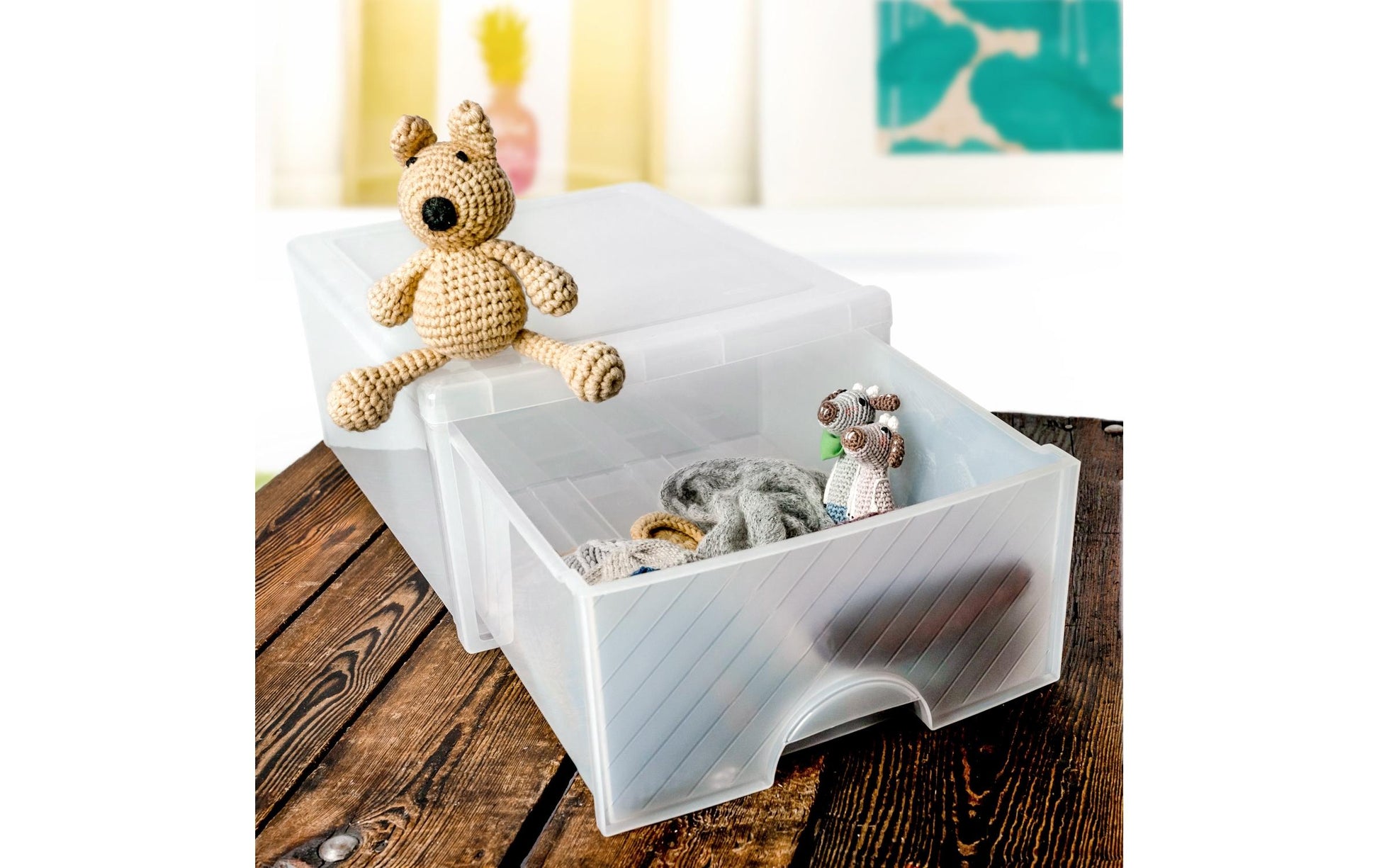 Rotho Aufbewahrungsbox 38,7 l – Polypropylen – Transparent – 3-teiliges Set – 350 × 145 × 255 mm