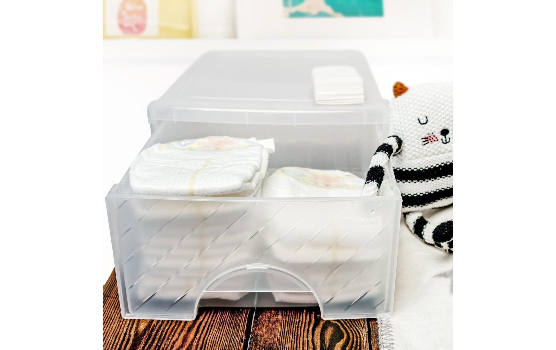 Rotho Schubladenbox – Polypropylen (PP), Transparent, 44,5 × 20 × 34,5 cm – 2er-Pack