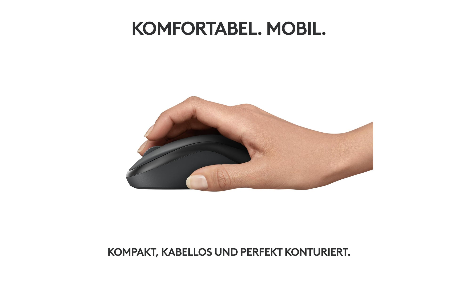 Logitech M240 Maus – kabellos, Bluetooth, Silent-Tasten, Graphit