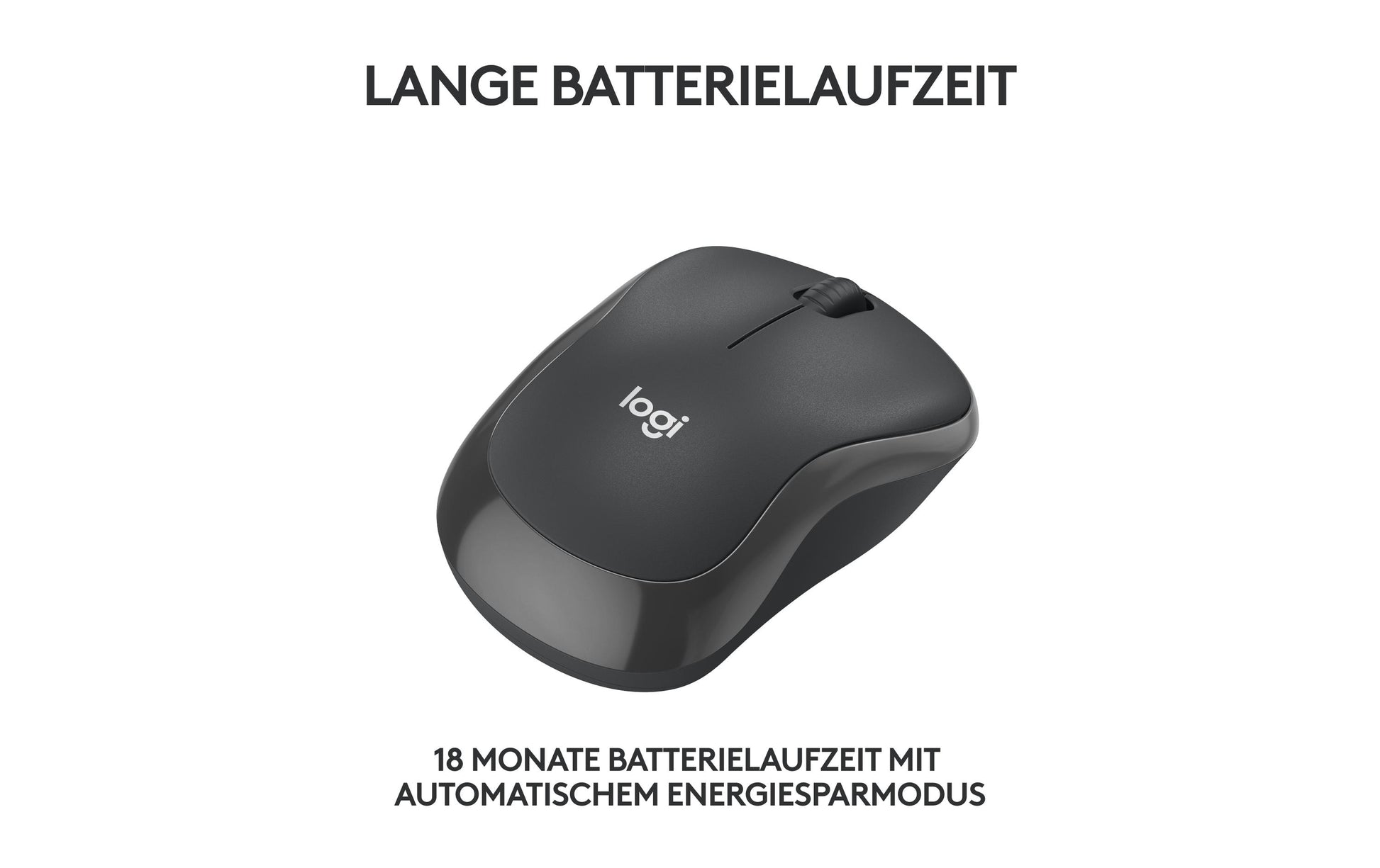 Logitech M240 Maus – kabellos, Bluetooth, Silent-Tasten, Graphit