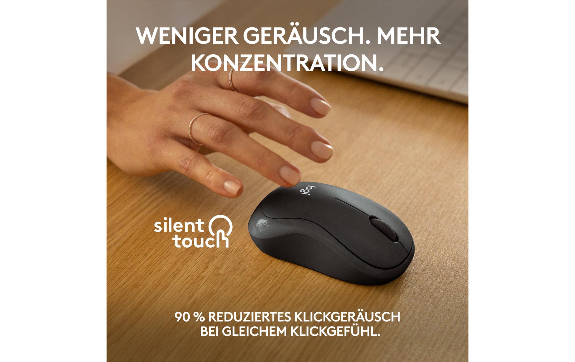 Logitech M240 Maus – kabellos, Bluetooth, Silent-Tasten, Graphit