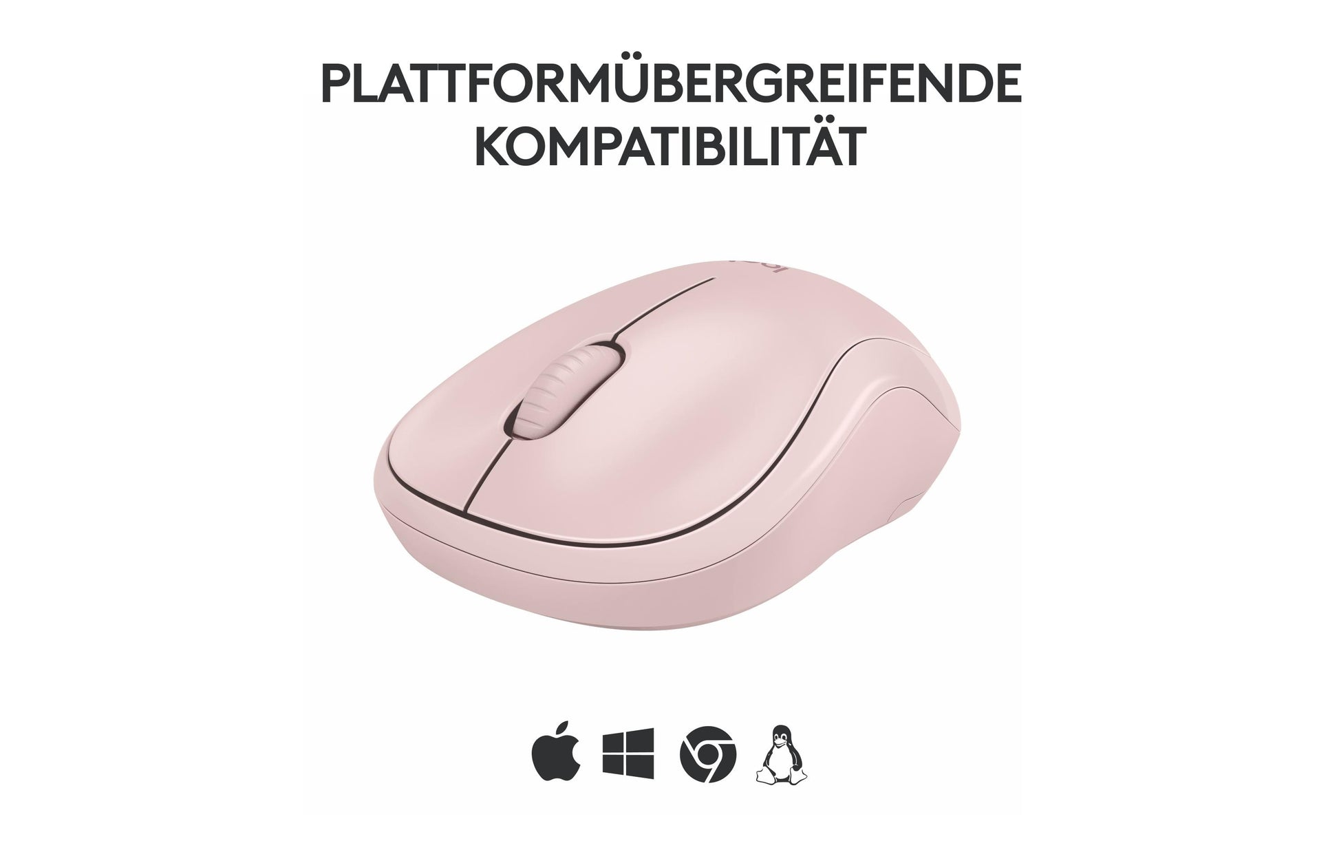 Logitech M240 Silent Maus – kabellos, Bluetooth, Silent-Tasten, Rosa