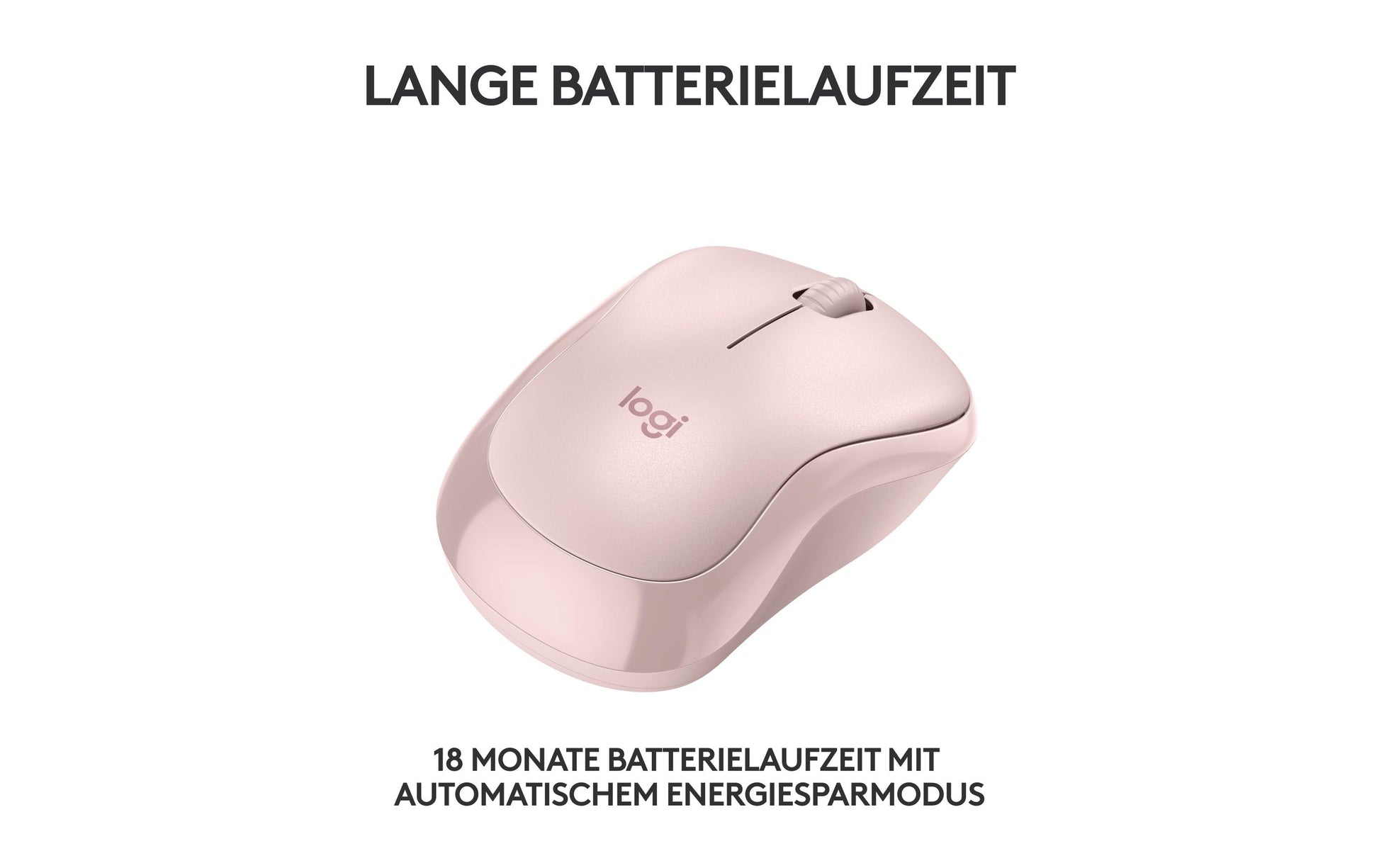Logitech M240 Silent Maus – kabellos, Bluetooth, Silent-Tasten, Rosa