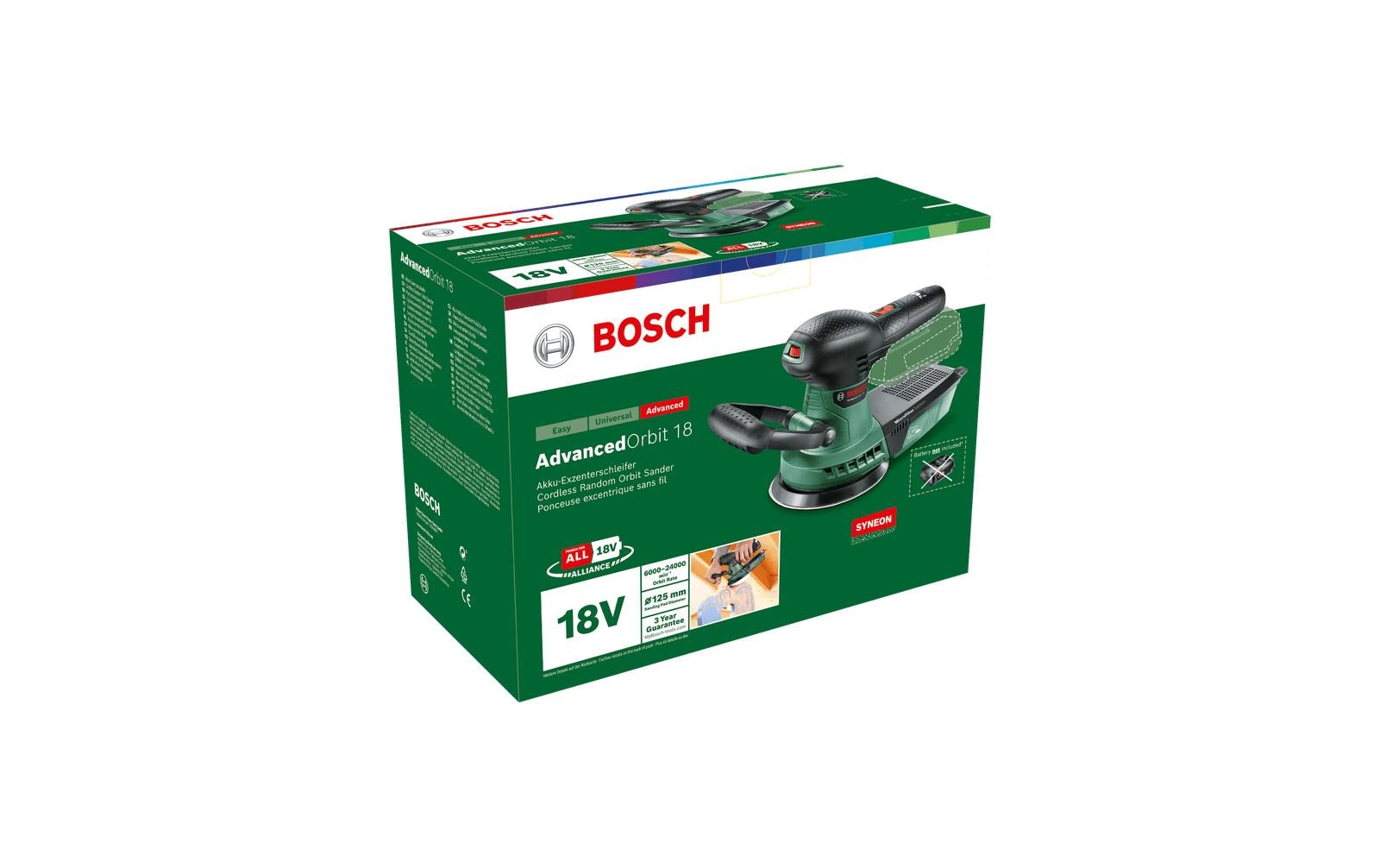 Bosch AdvancedOrbit 18 Exzenterschleifer – 18 V – Ø 125 mm – Solo – POWER FOR ALL