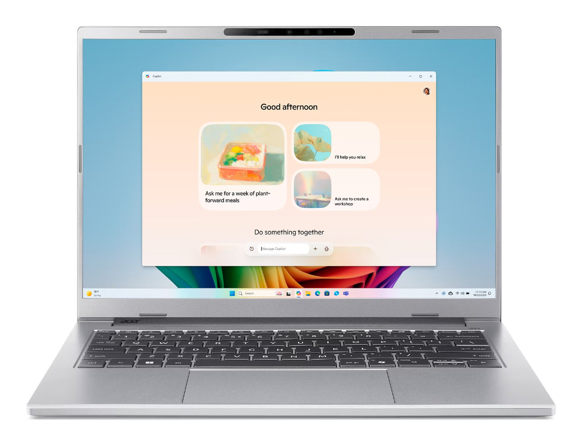 Acer Aspire 14 AI A14-61M-R1PW Laptop – Wi‑Fi 6, Bluetooth 5.3 – 65 W Netzteil – 312 × 225,9 × 15,9 mm