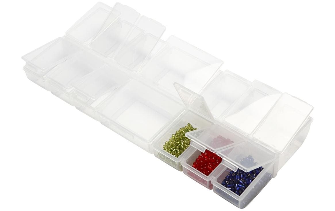 Creativ Company 13163 Aufbewahrungsbox (mit Deckel) – Kunststoff – Transparent – mit Verriegelung