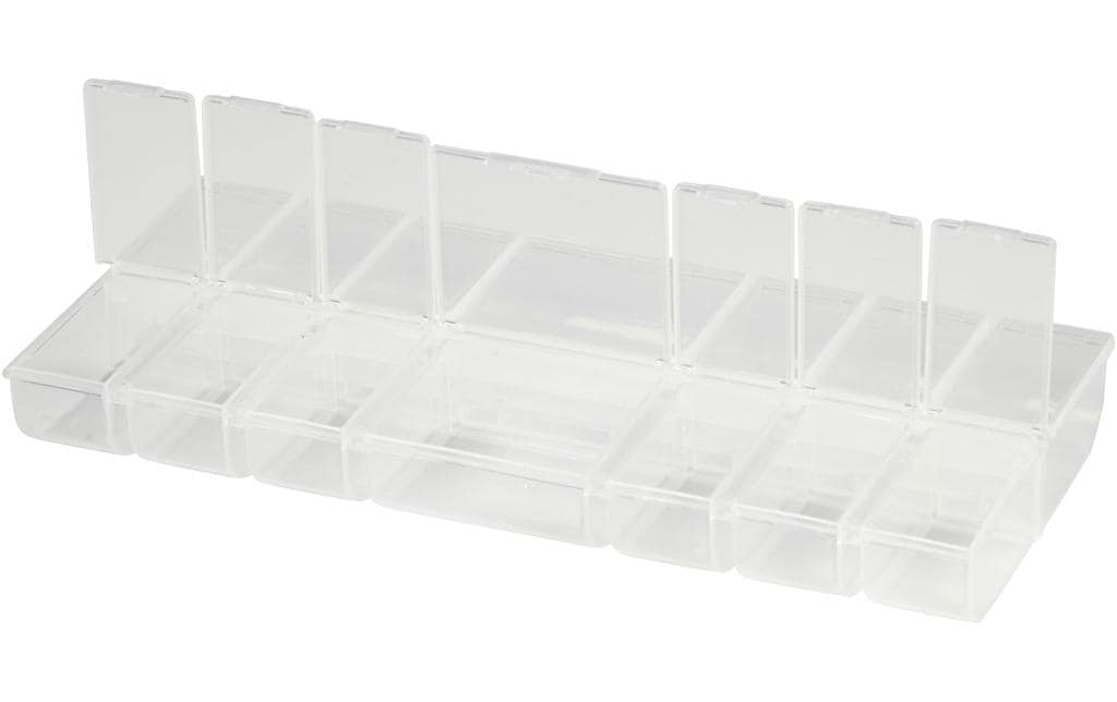 Creativ Company 13163 Aufbewahrungsbox (mit Deckel) – Kunststoff – Transparent – mit Verriegelung