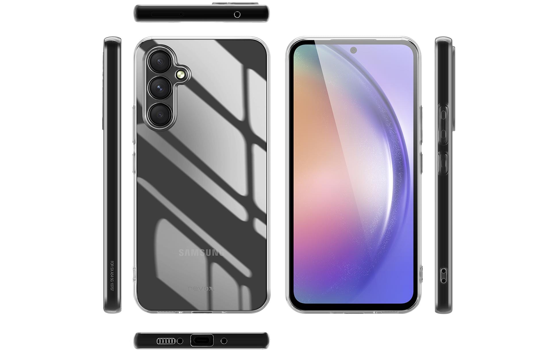 nevox StyleShell Flex Backcover – für Samsung Galaxy A54 5G, TPU, Transparent