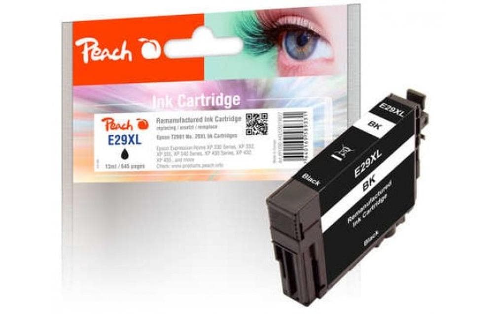 Peach 29XL Schwarz Tintenpatrone (Kompatibel) – 645 Seiten – für Epson Expression Home XP-342/XP-345/XP-350