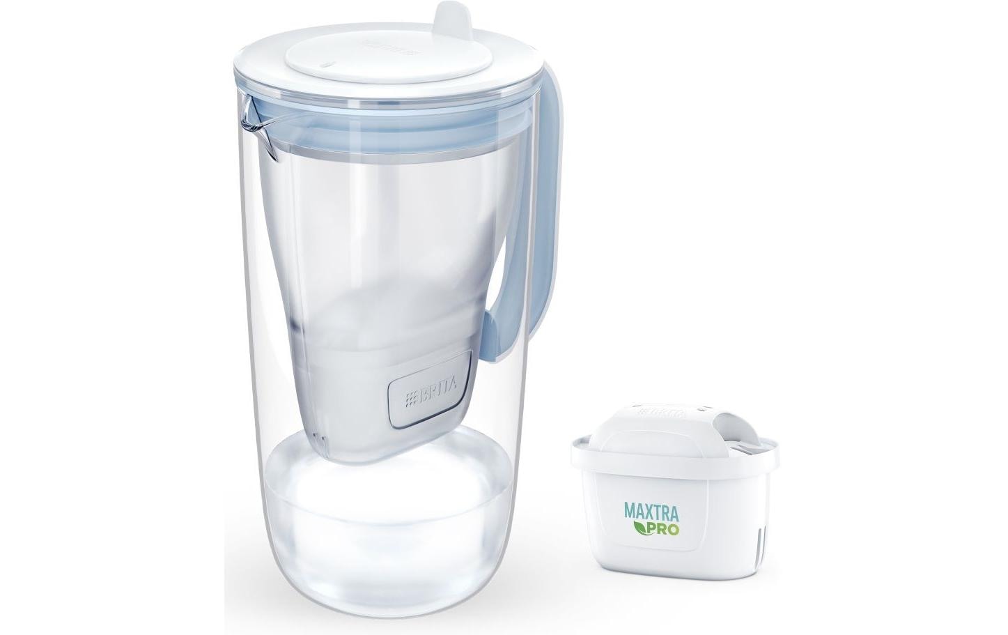 Brita Model One – Tischwasserfilter 2,5 l, MAXTRA, Glas, Weiss, mit 1 Kartusche