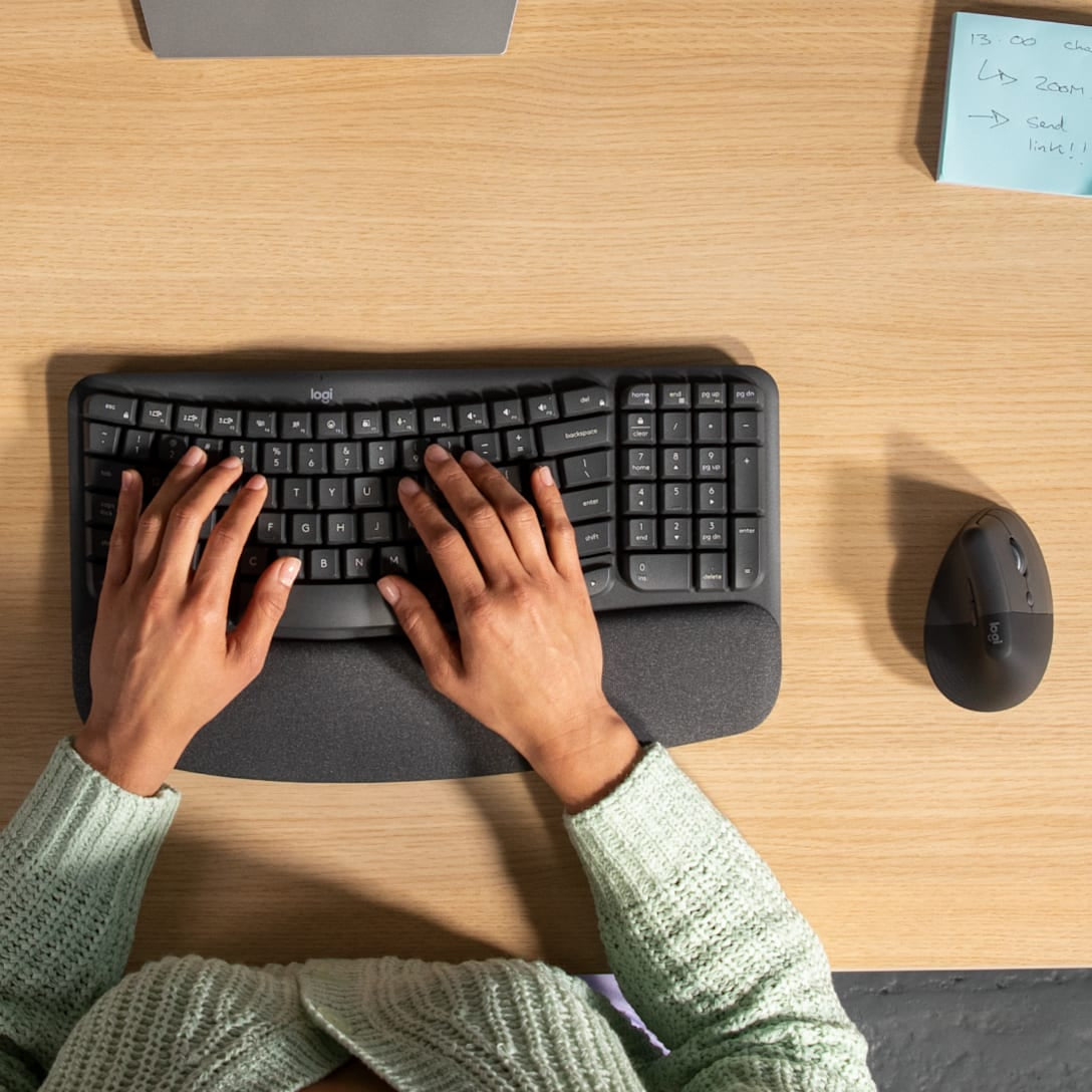 Logitech Wave Keys And Lift Combo – Tastatur-Maus-Set – Bluetooth & 2,4 GHz (USB-A) – QWERTZ (DE) – Graphit