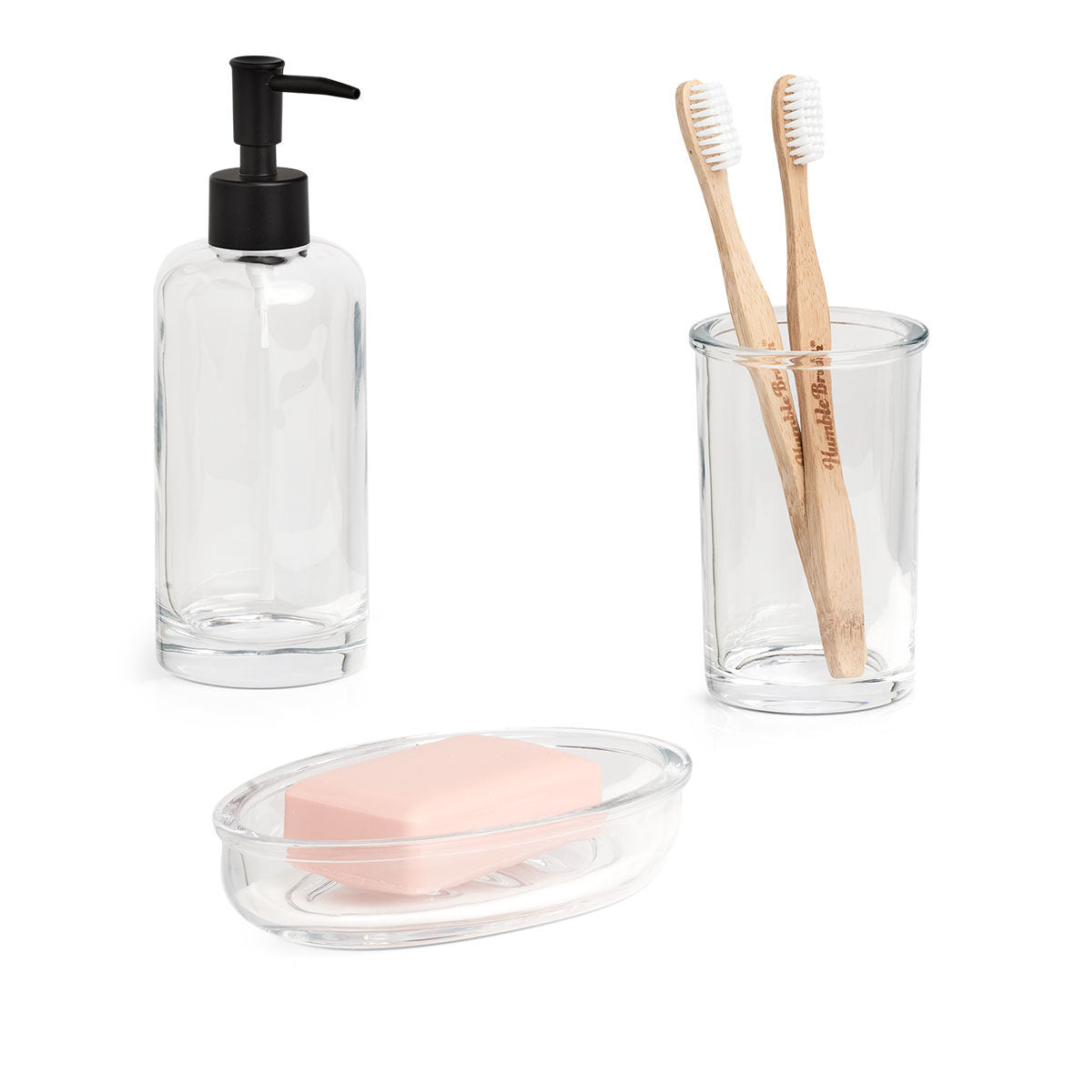 Zeller Present Seifenspender – Glas, Transparent, 150 ml