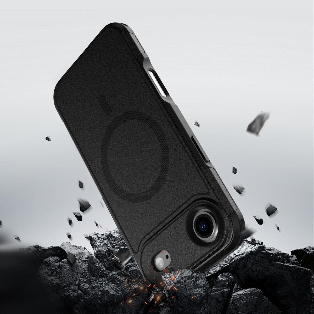4smarts Backcover – für Apple iPhone 17 Air – schwarz – TPU/PC – MagSafe-kompatibel